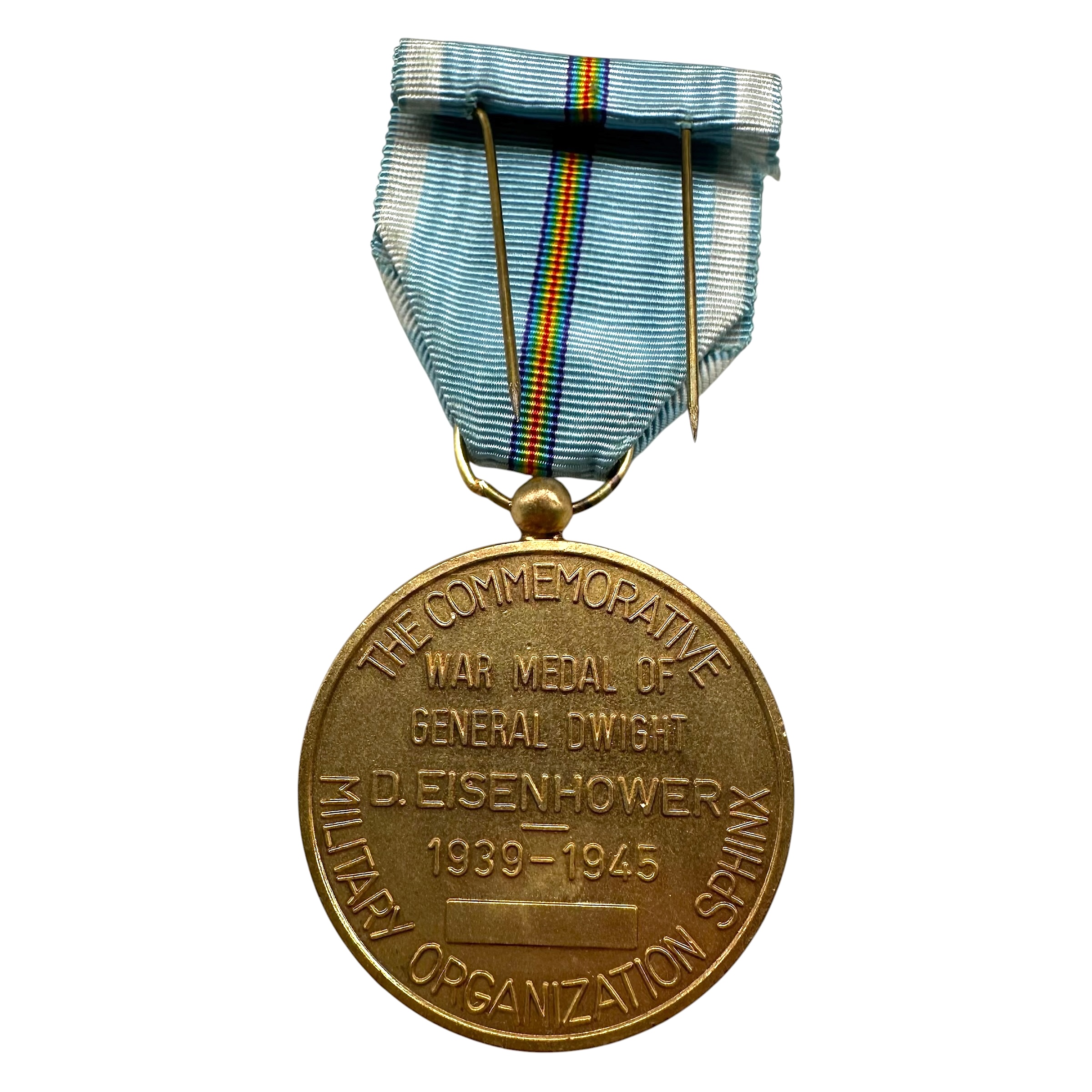 Original WWII General Dwight D. Eisenhower Commemorative War Medal 1939-1945 – I.M.O. Sphinx
