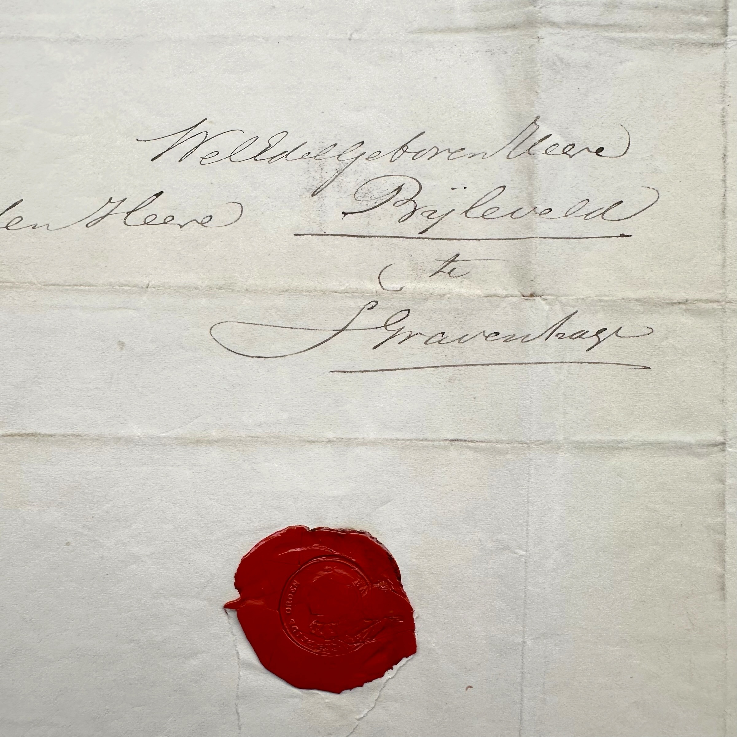 Original 1861 Dutch Military William Order 4th Class Decoration Certificate – Lieutenant at Sea M.J. Bijleveld