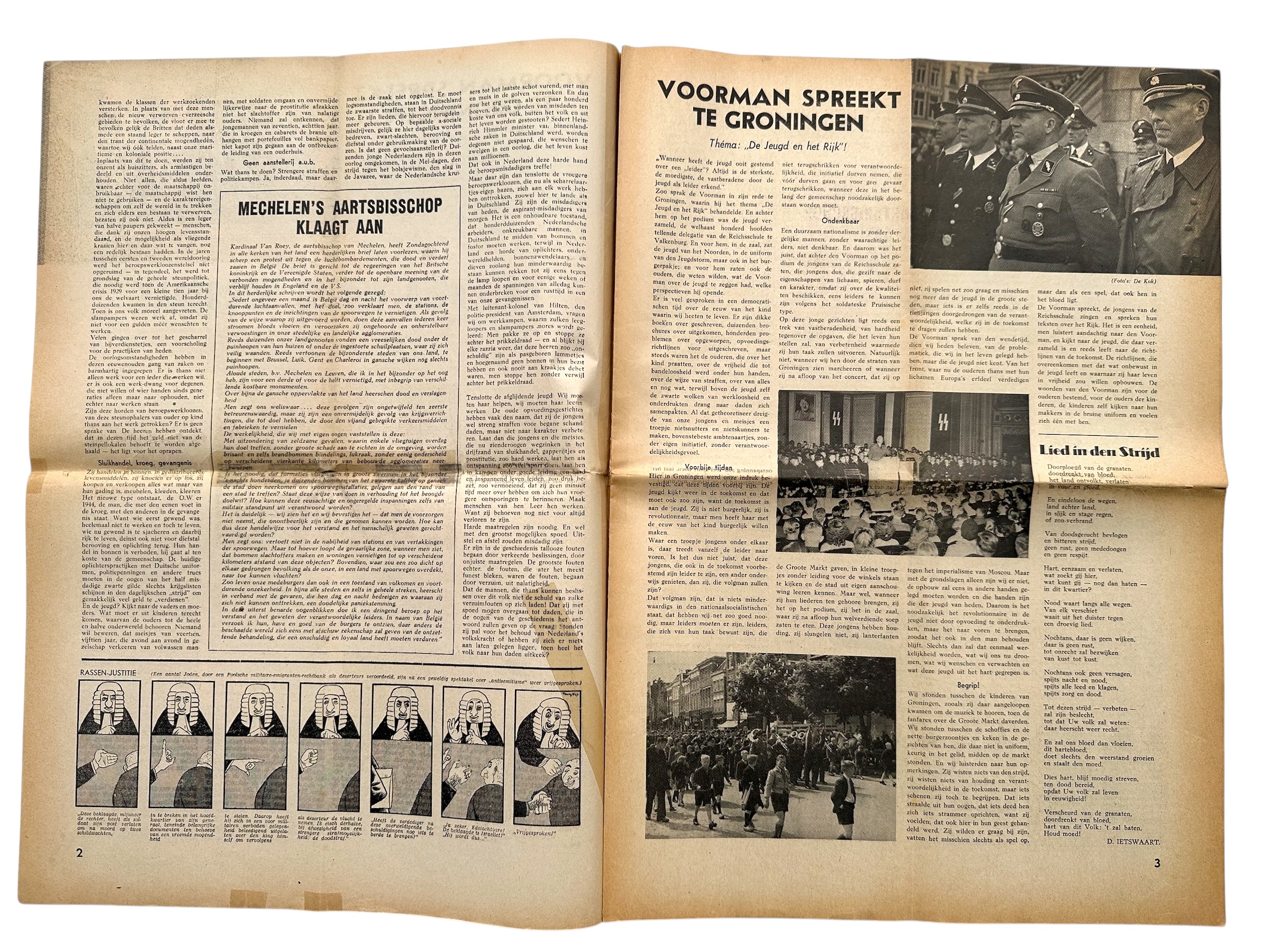 Original WWII Dutch Waffen-SS Storm Newspaper – 26 May 1944 – Germanic SS in the Netherlands – Issue No. 8 - Afbeelding 3