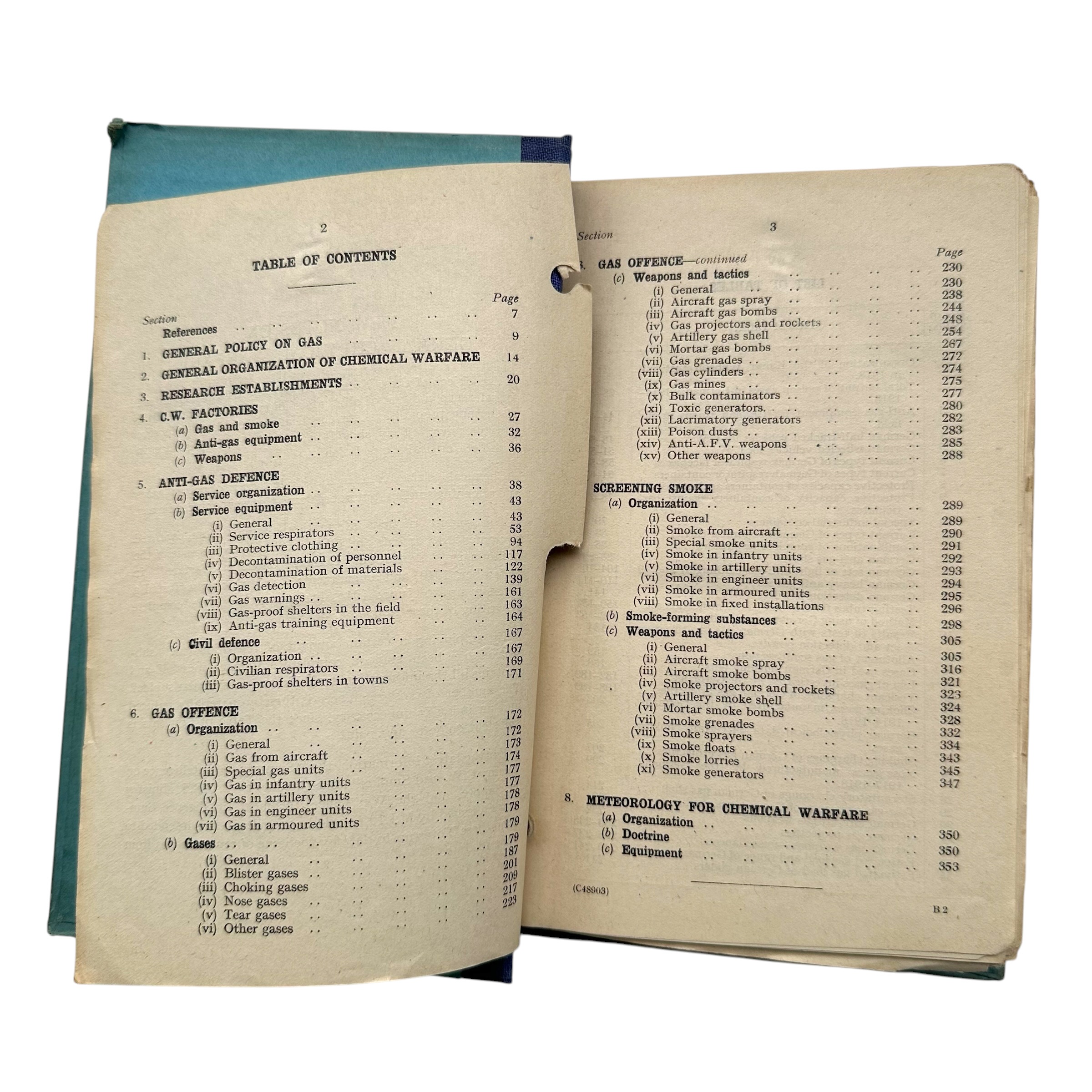 Original WWII British Secret MI10 Intelligence Book 'New Notes on German Chemical Warfare' – War Office 1943