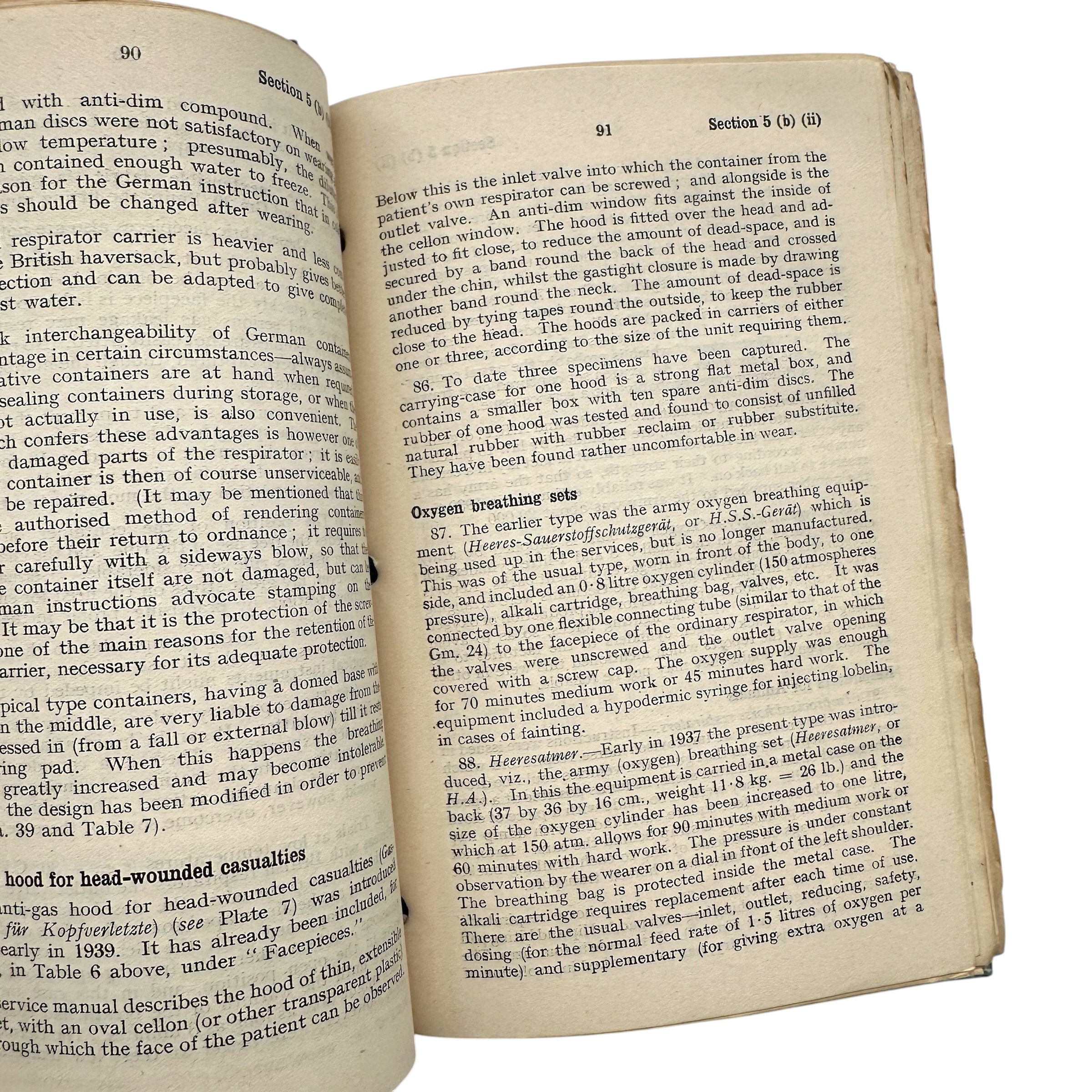 Original WWII British Secret MI10 Intelligence Book 'New Notes on German Chemical Warfare' – War Office 1943