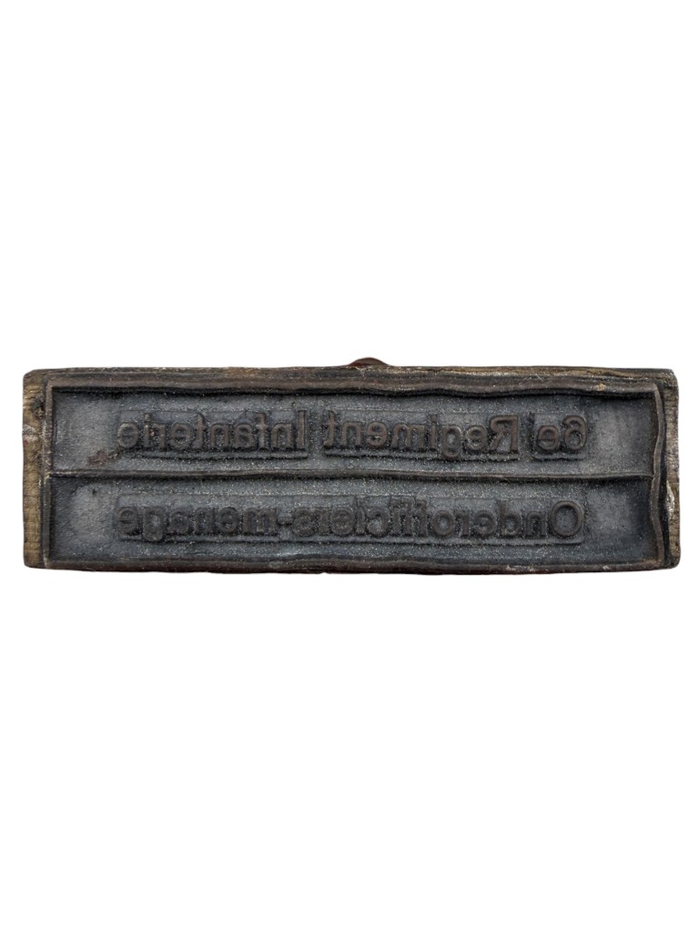 Original Pre-1940 Dutch Army 6th Infantry Regiment NCO Mess Rubber Stamp - Image 3