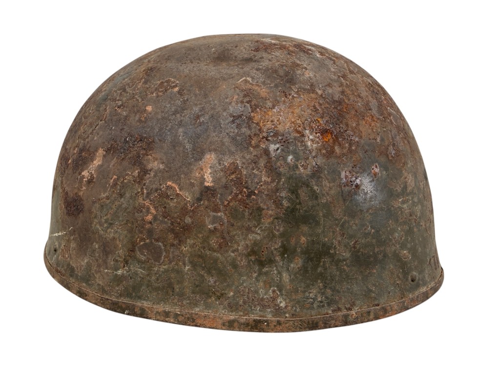 Original WWII British Dispatch Rider Helmet 1945 – Rotterdam Attic Find - Image 7