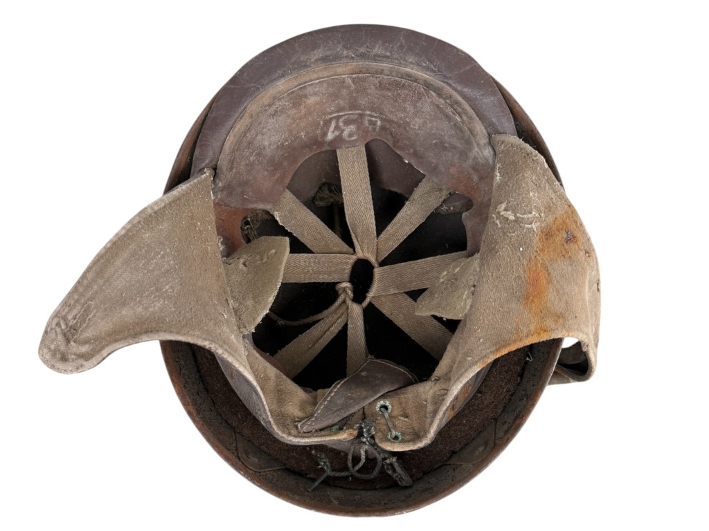 Original WWII British Dispatch Rider Helmet 1945 – Rotterdam Attic Find - Image 3