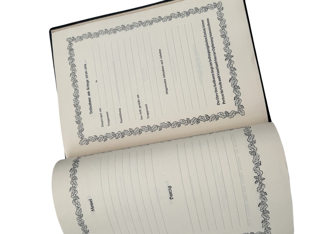 Original WWII German Ehren-Chronik 1939 Wehrmacht Honor Chronicle with Award Entry - Afbeelding 16