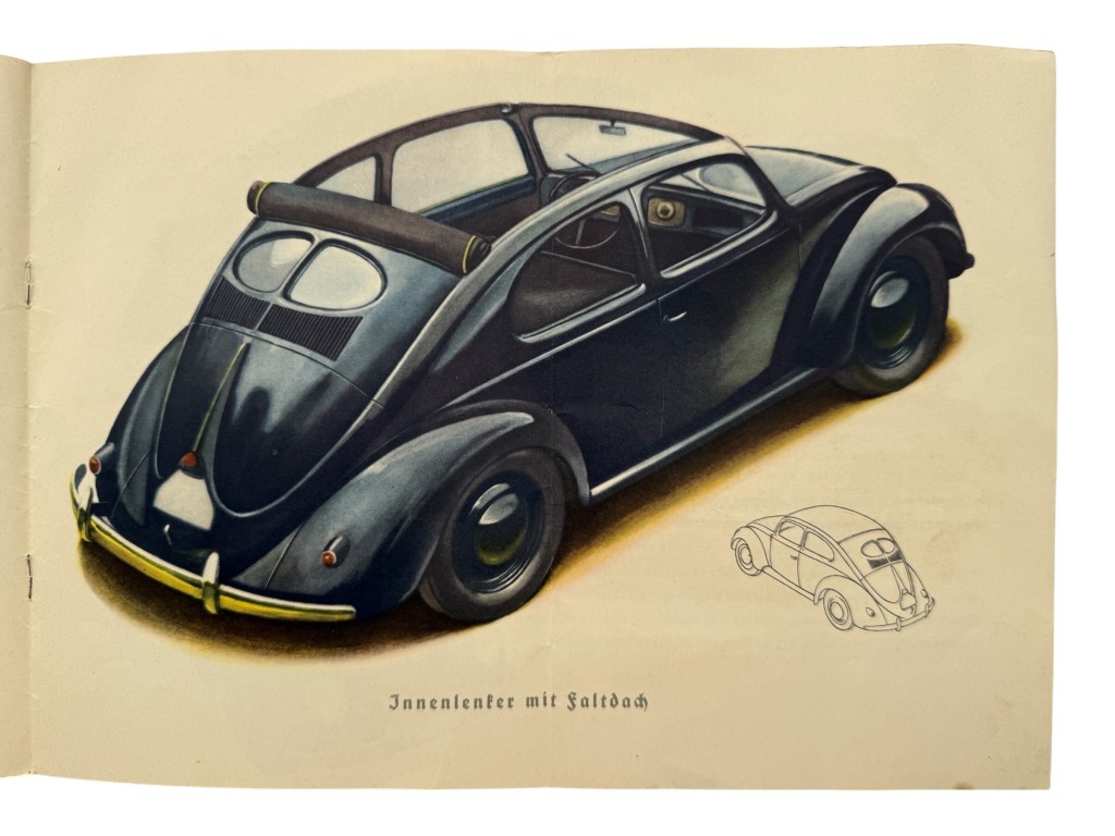 Original 1938 German KdF-Wagen Volkswagen Sales Brochure DAF Kraft durch Freude