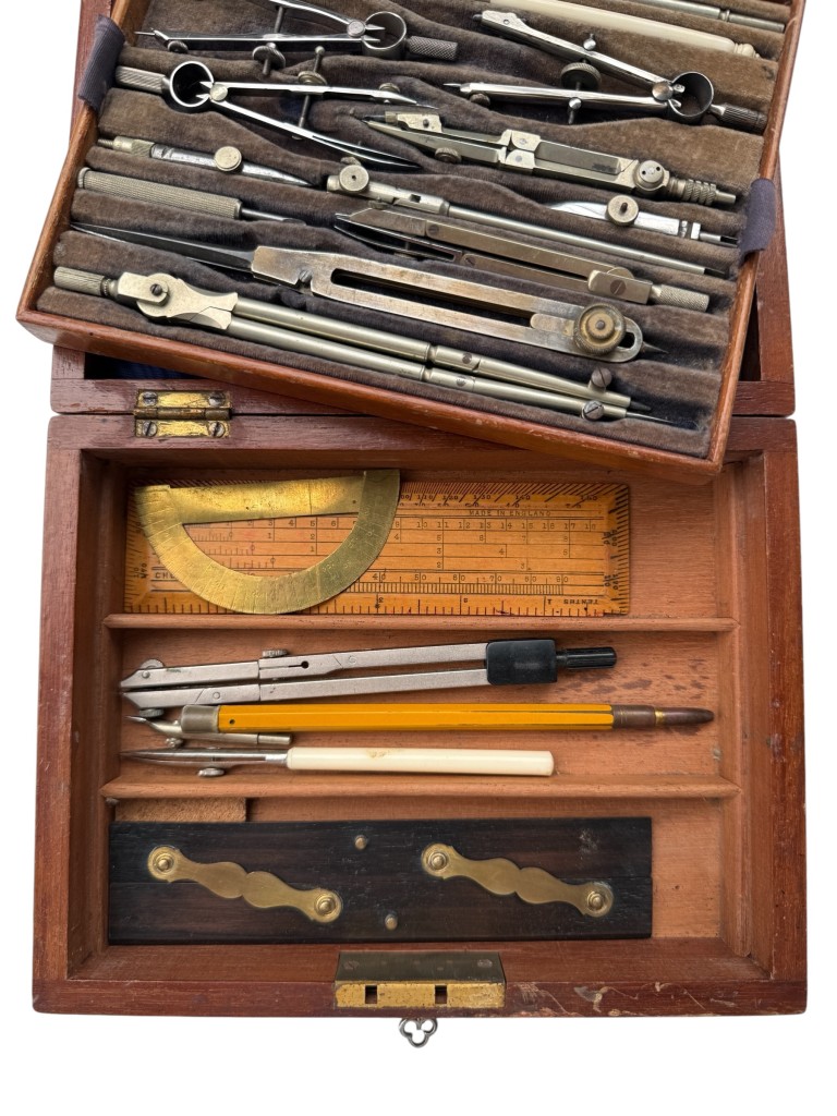 Original 1938 British Air Ministry RAF Drawing Instrument Set by Cooke Troughton & Simms