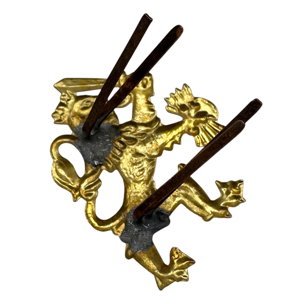 Original WWII Dutch NSB Lion visor cap insignia – Nationaal-Socialistische Beweging - Afbeelding 2