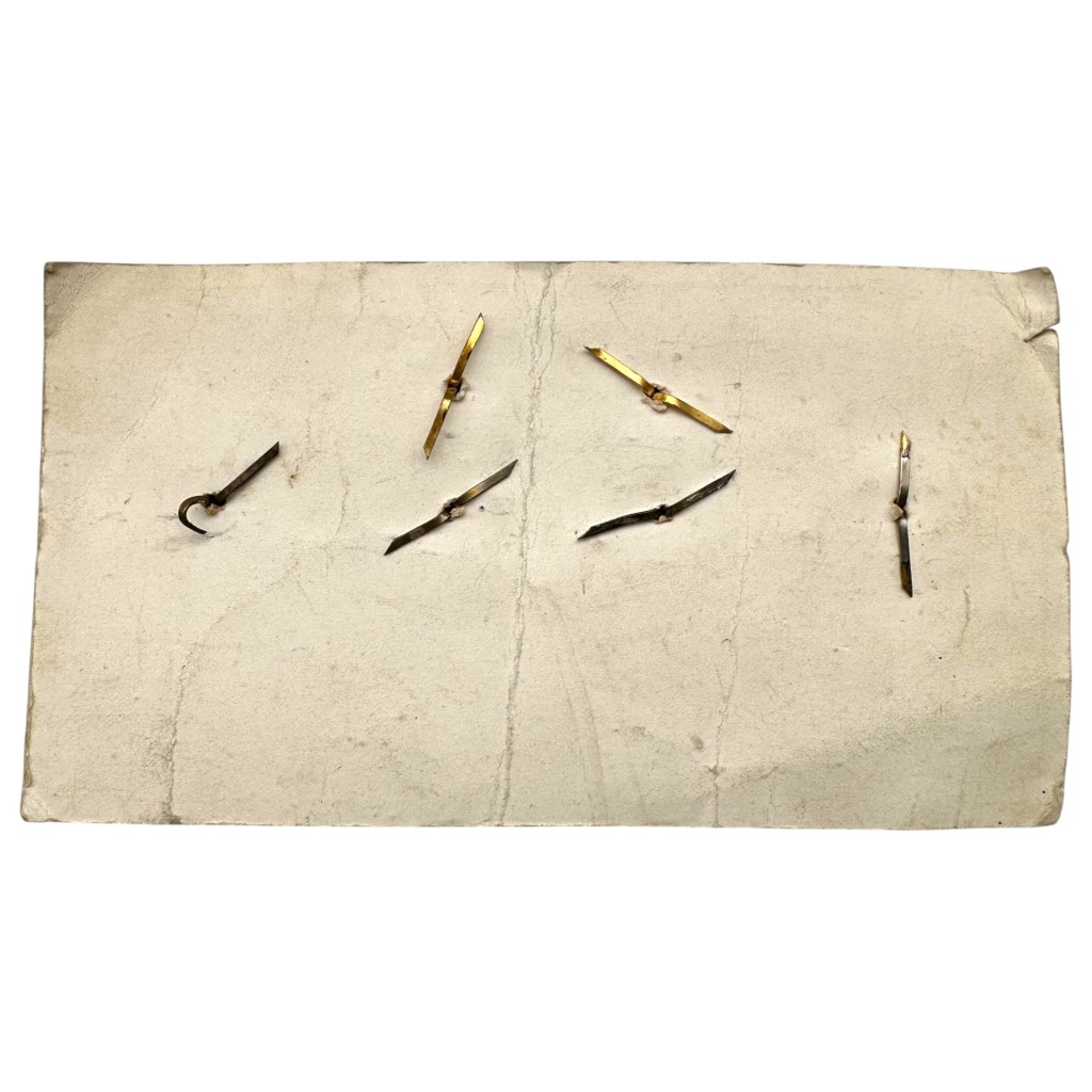 Original Pre-1940 Dutch Army Officer Rank Stars on Original Display Card - Afbeelding 3