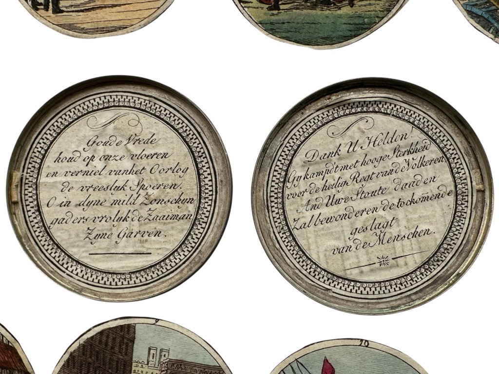 Original 1815 Napoleonic Wars Silver Steckmedaille by Johann Thomas Stettner with Hand-Coloured Prints, Booklet & Original Case - Afbeelding 8