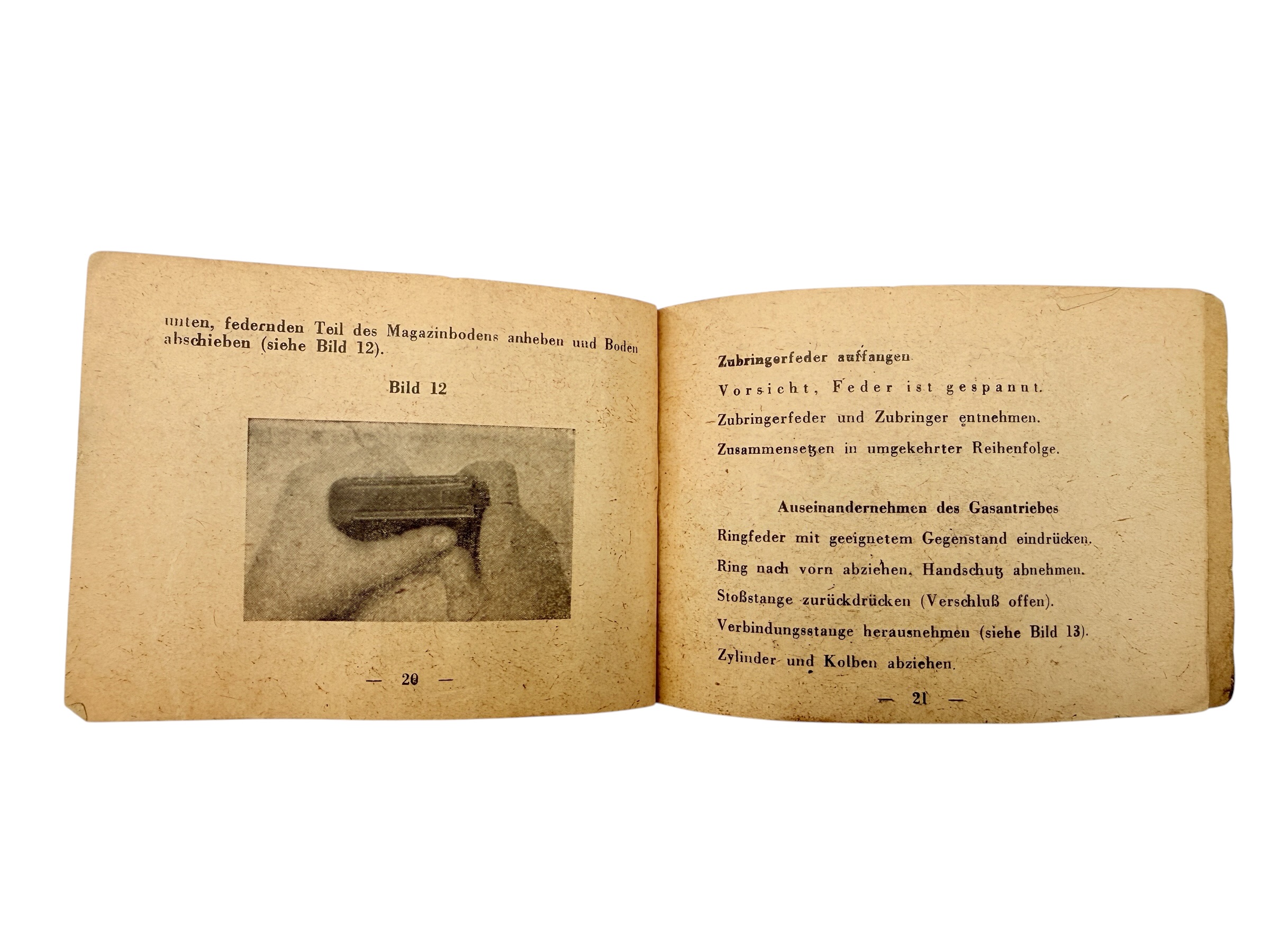 Original WWII German Karabiner 43 K43 Sniper Rifle 4x Scope Manual D 1865/2 1944 - Afbeelding 15