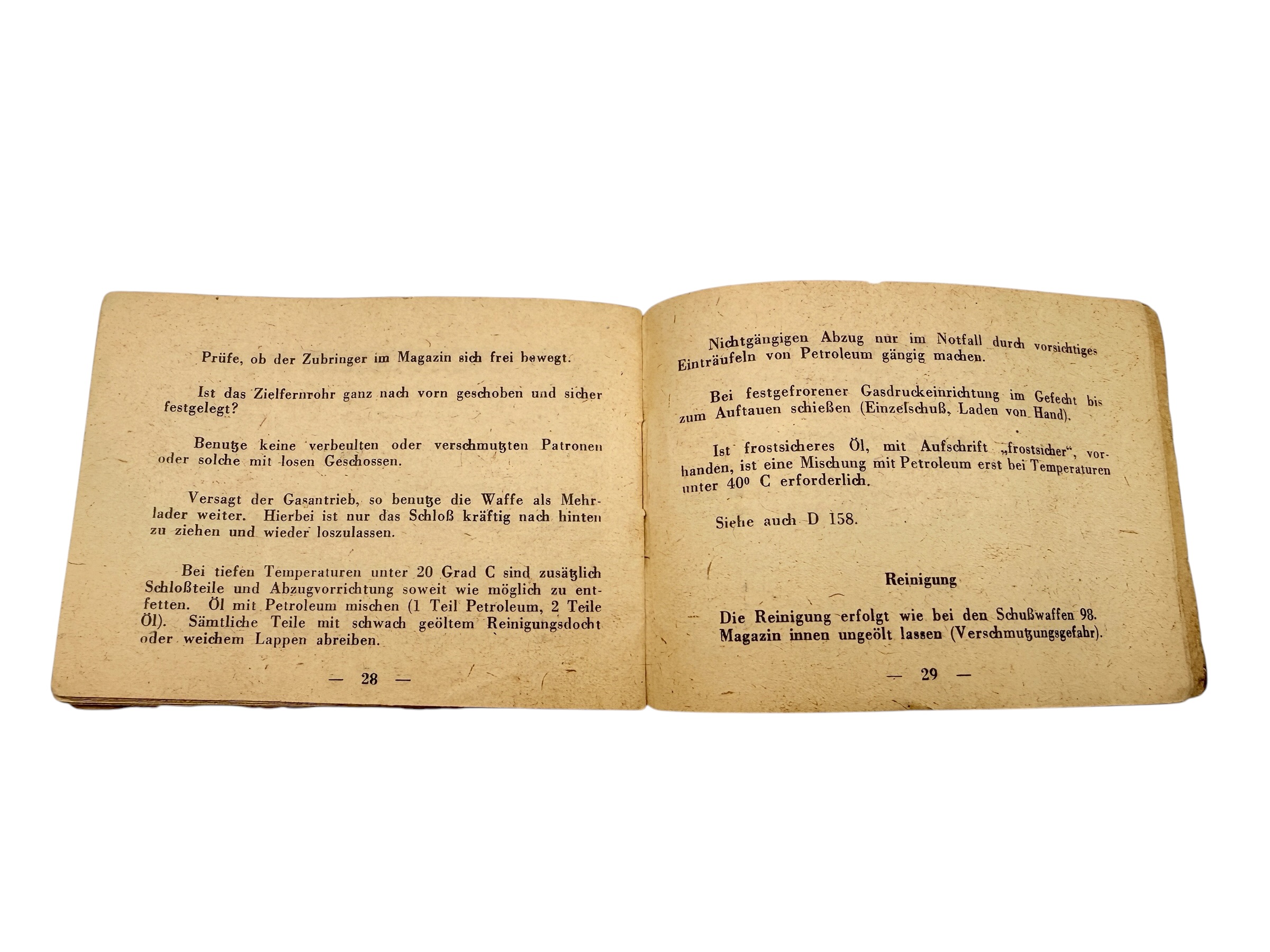 Original WWII German Karabiner 43 K43 Sniper Rifle 4x Scope Manual D 1865/2 1944 - Afbeelding 18