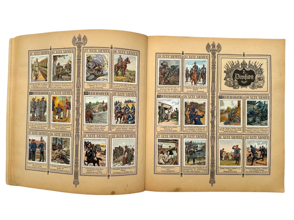 Original Pre-WWII German Das Reichsheer und seine Tradition Complete Cigarette Card Album 328 Cards - Afbeelding 6