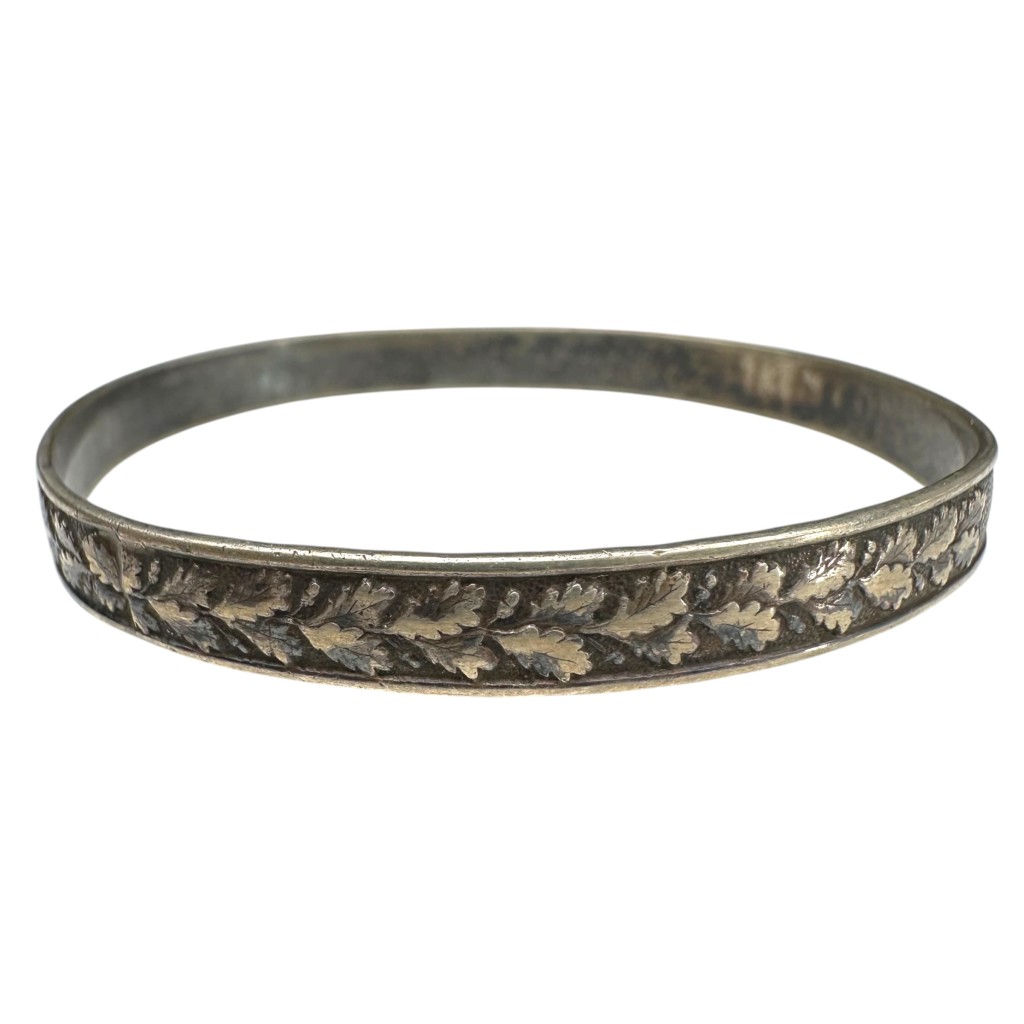 Original German WW1 'Treu bis in den Tod 1914' Patriotic Bracelet with Iron Cross and KJAG Mark - Afbeelding 4