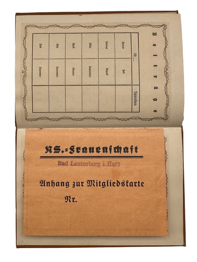 Original WWII German NS-Volkswohlfahrt NSV Membership Grouping Wolfgang Wirth with documents and stickpin - Bad Lauterberg - Afbeelding 10
