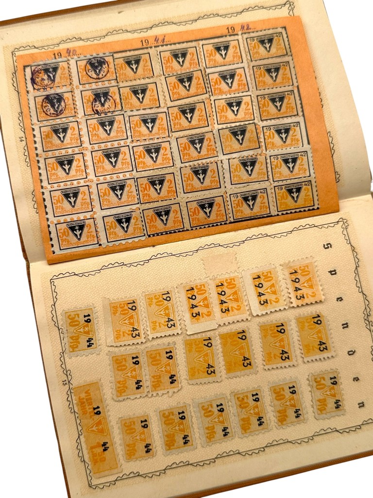 Original WWII German NS-Volkswohlfahrt NSV Membership Grouping Wolfgang Wirth with documents and stickpin - Bad Lauterberg - Afbeelding 9