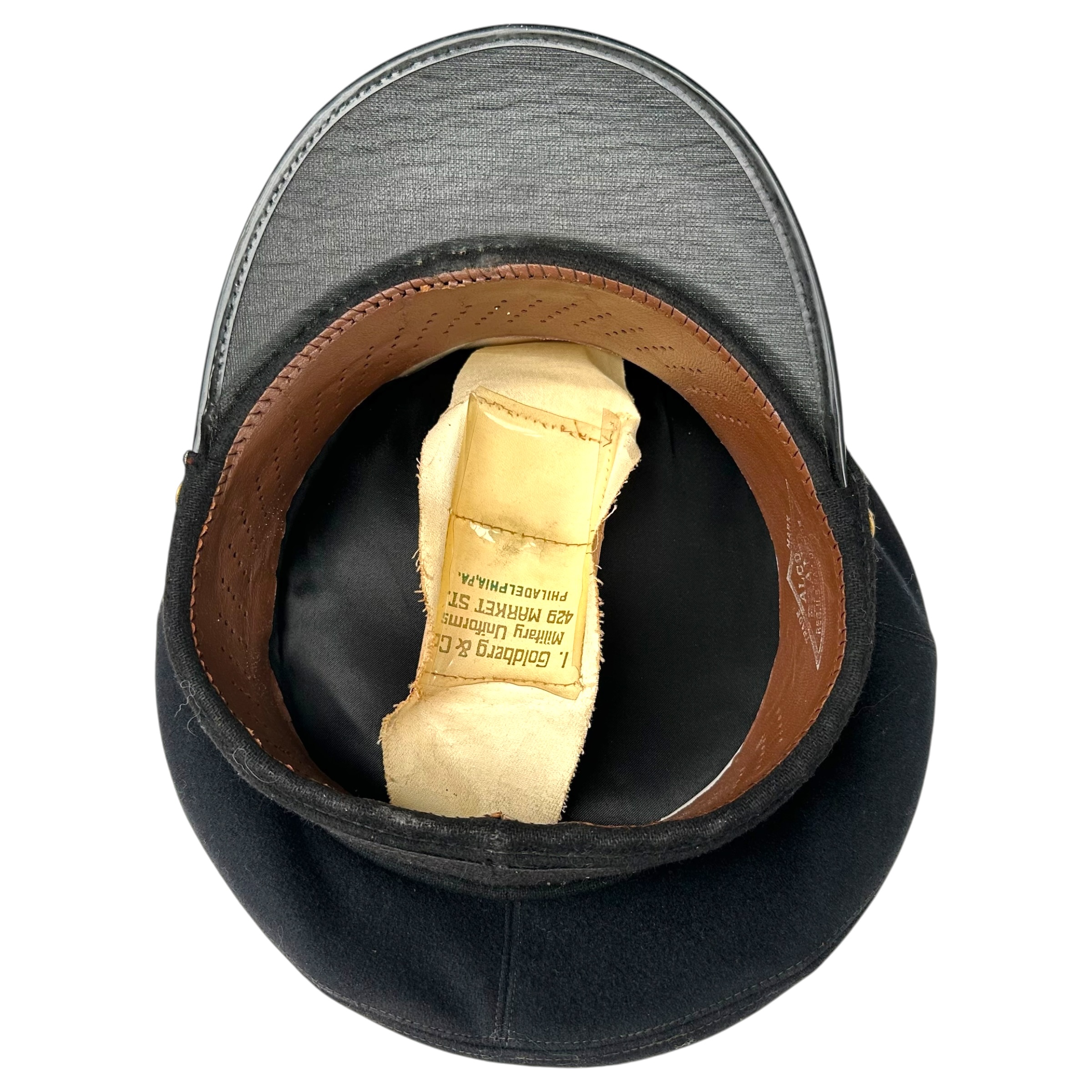 Original US Navy Officer Visor Cap circa 1941-1963 – I. Goldberg & Co. Philadelphia - Afbeelding 5