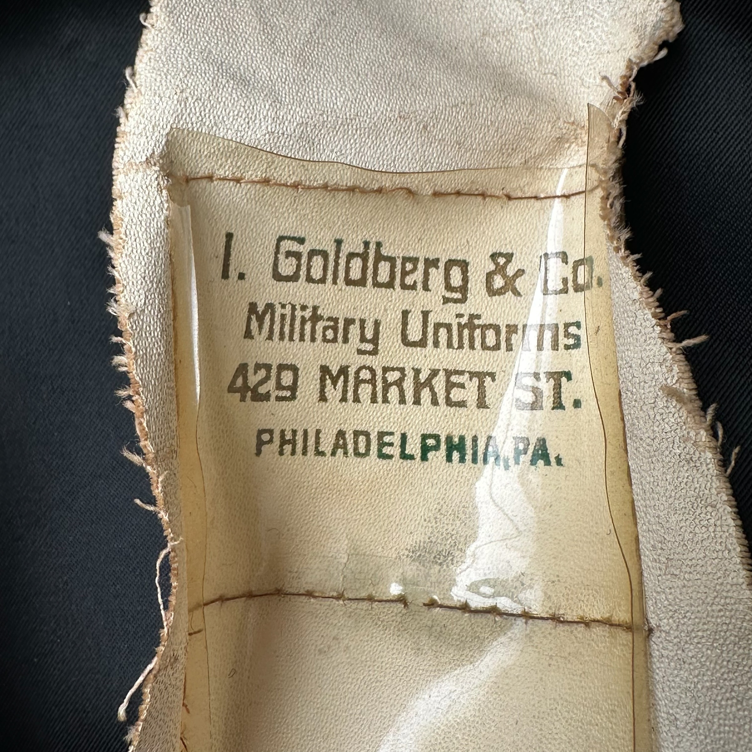Original US Navy Officer Visor Cap circa 1941-1963 – I. Goldberg & Co. Philadelphia - Afbeelding 6