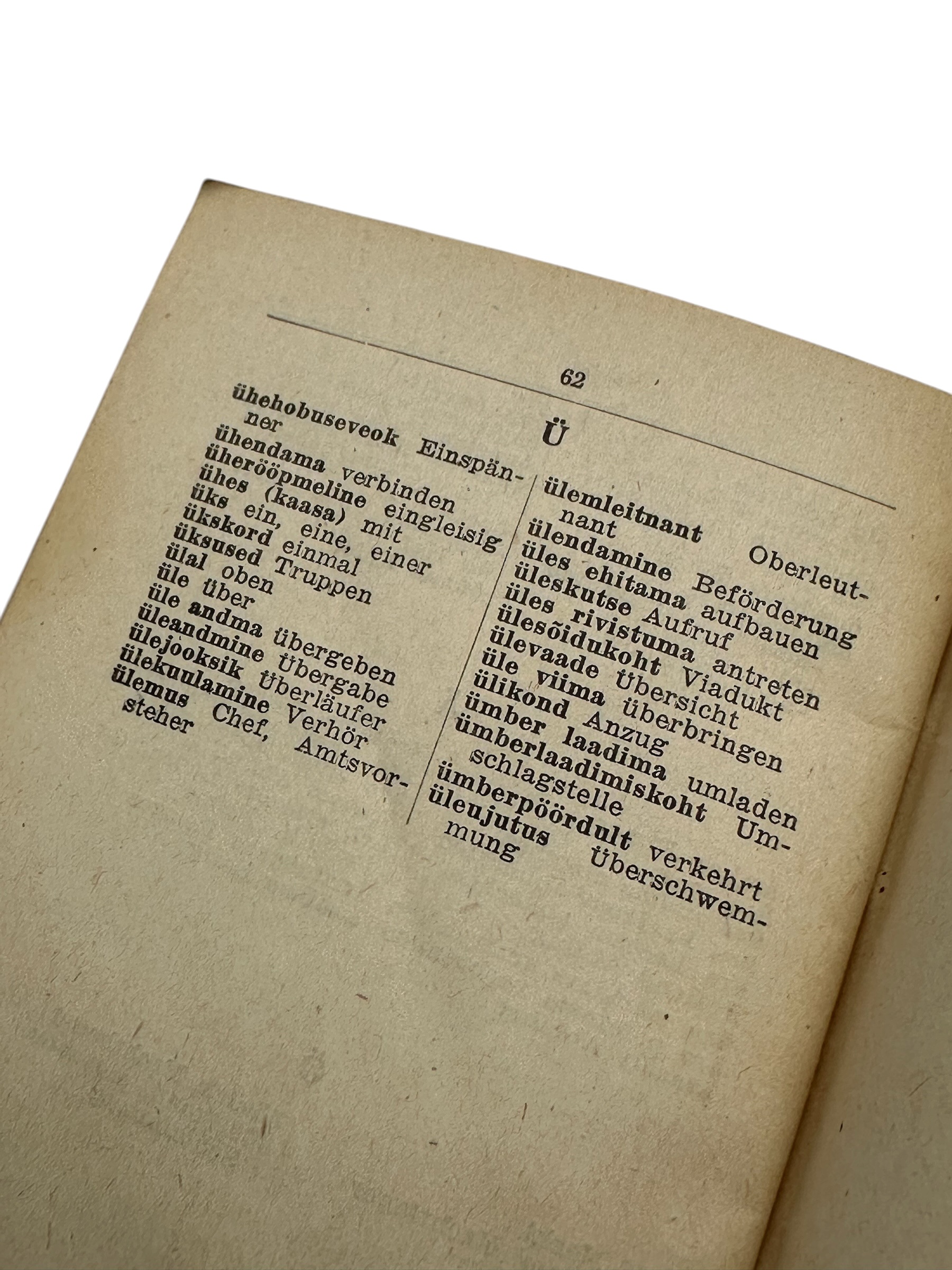 Original WWII German-Estonian Soldiers' Dictionary Soldaten-Wörterbuch by Feldw. Taada - Afbeelding 7