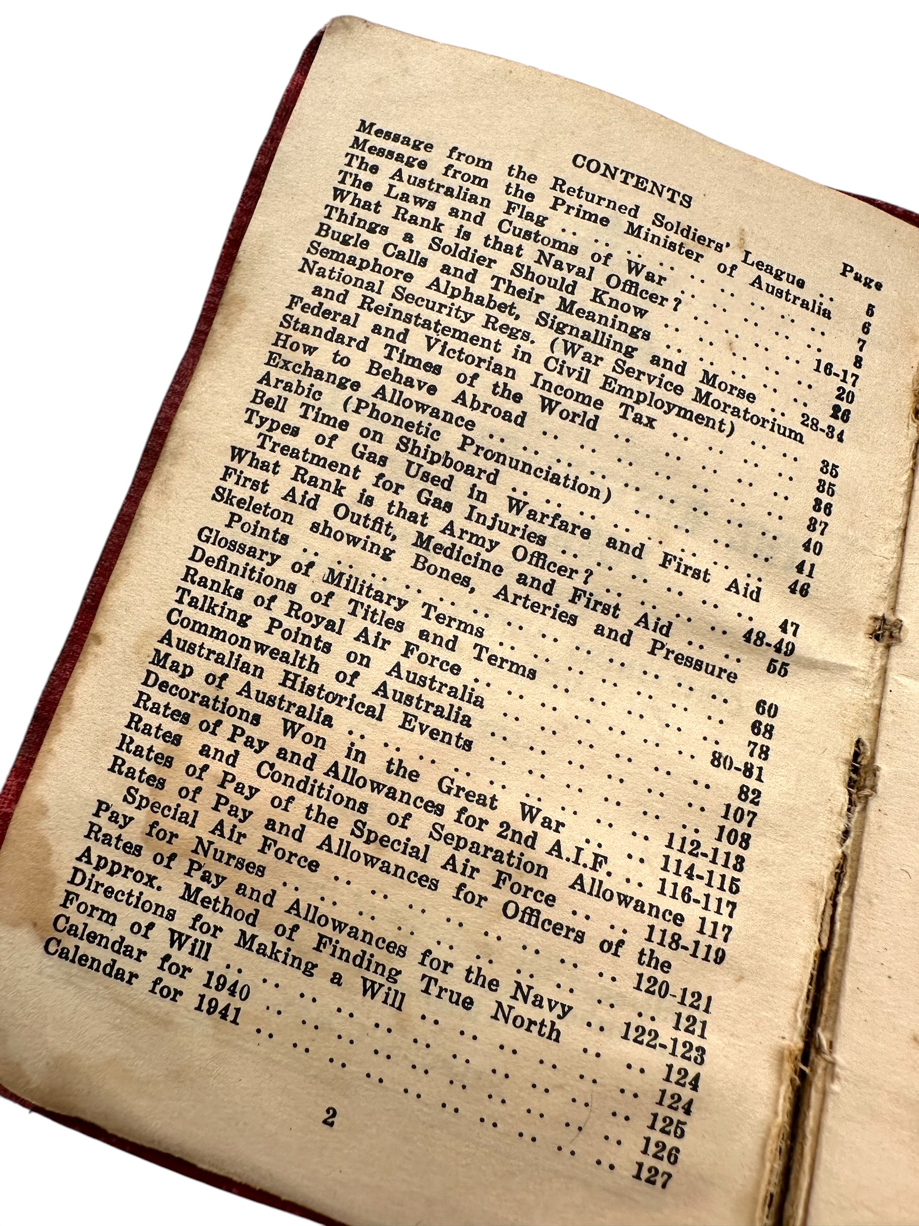Original WWII Australian Soldiers' Pocket Book 1940 – Named 2nd AIF Soldier - Afbeelding 4