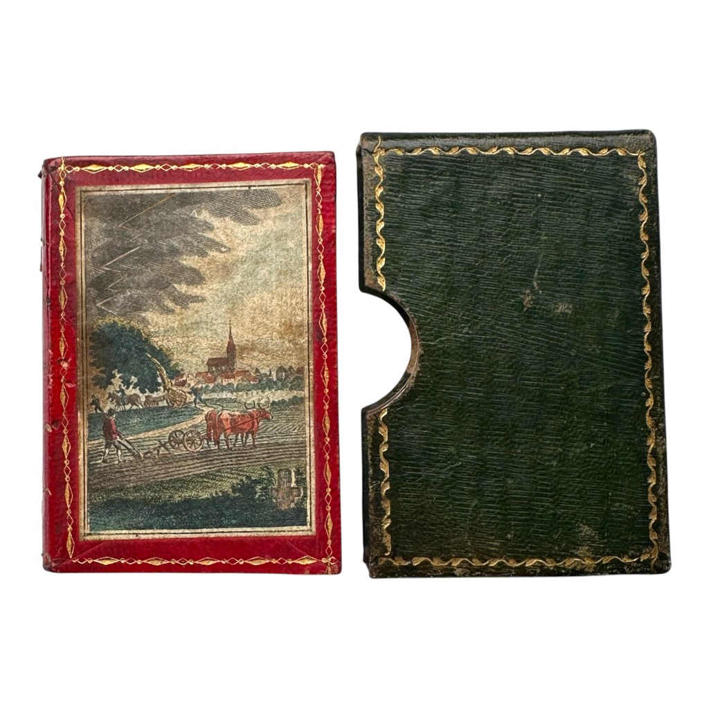 Original 1815 Napoleonic Wars Silver Steckmedaille by Johann Thomas Stettner with Hand-Coloured Prints, Booklet & Original Case