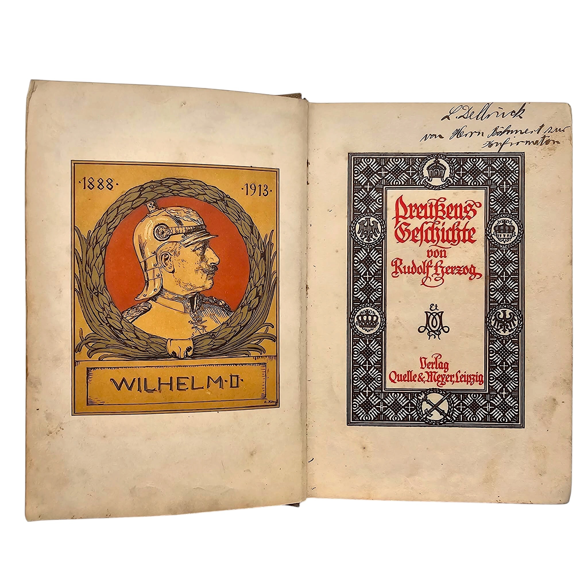 Original 1913 German Book 'Preußens Geschichte' by Rudolf Herzog – Illustrated Prussian History