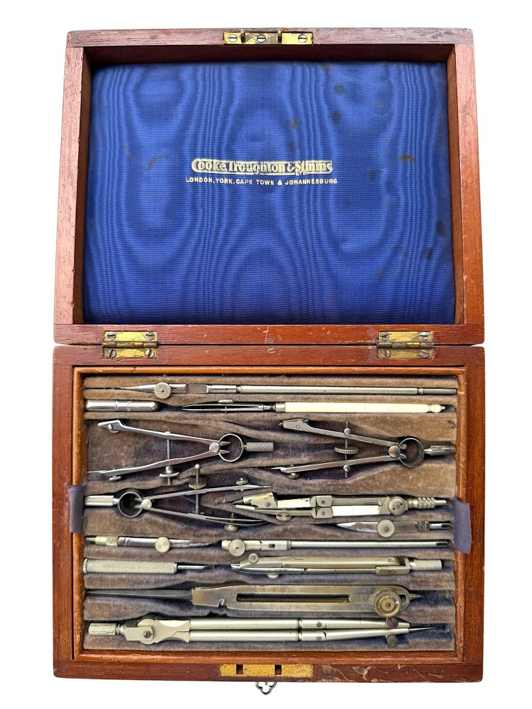 Original 1938 British Air Ministry RAF Drawing Instrument Set by Cooke Troughton & Simms