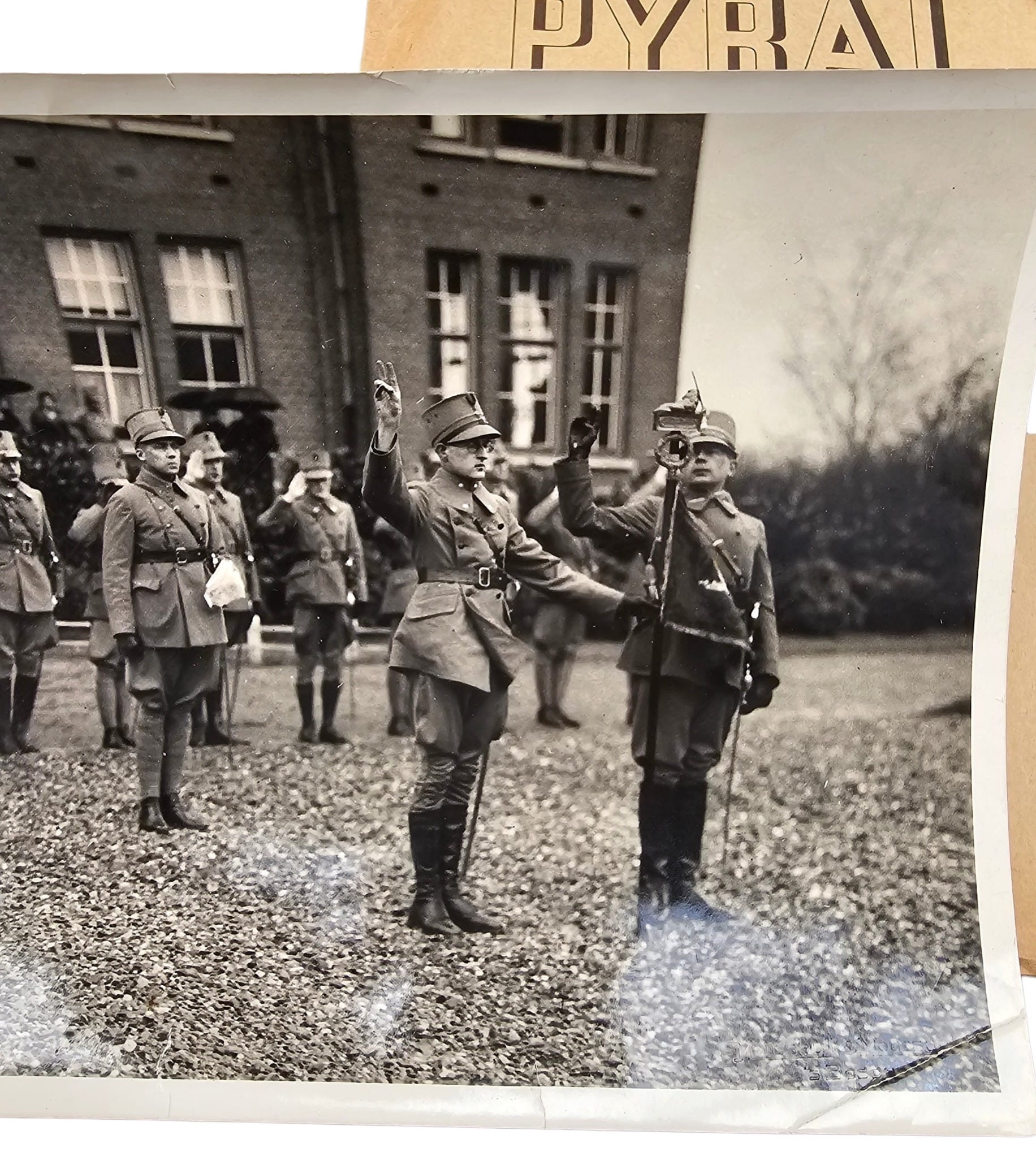 Original 1938 Dutch Army Prince Bernhard Military Oath Ceremony Bakelite Record with Photograph