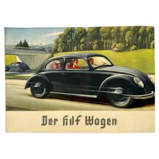 Original 1938 German KdF-Wagen Volkswagen sales brochure Deutsche Arbeitsfront Kraft durch Freude pre-war automotive propaganda collectible.