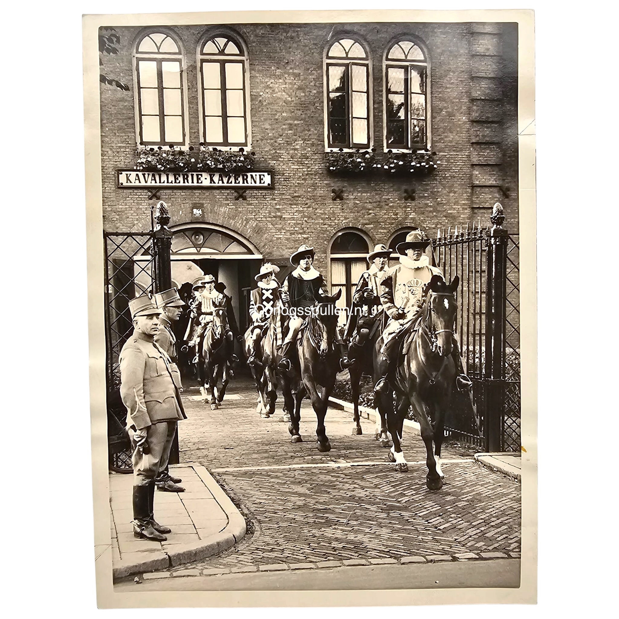 Original 1939 Dutch Army Cavalry Photo – Birth of Princess Irene – Kavallerie-Kazerne