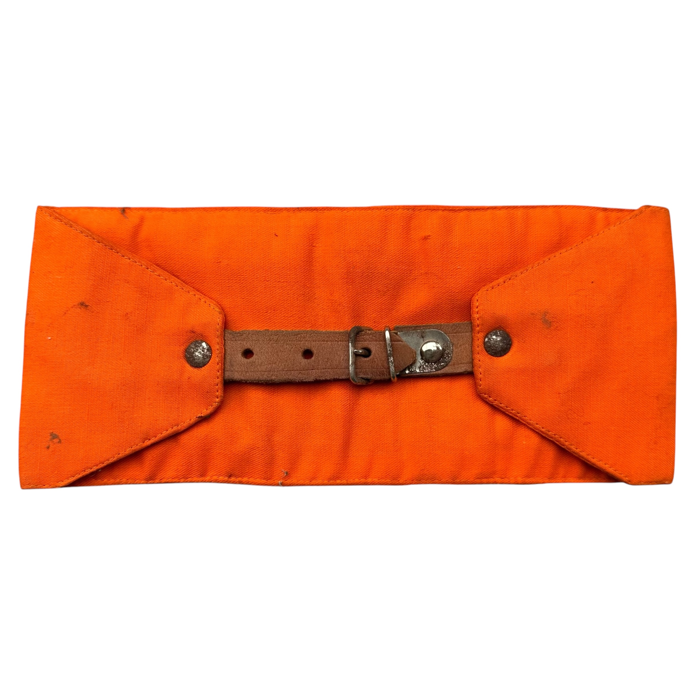 Original 1945-1951 Dutch 'Loodsdienst' Armband achterzijde met leren riempje