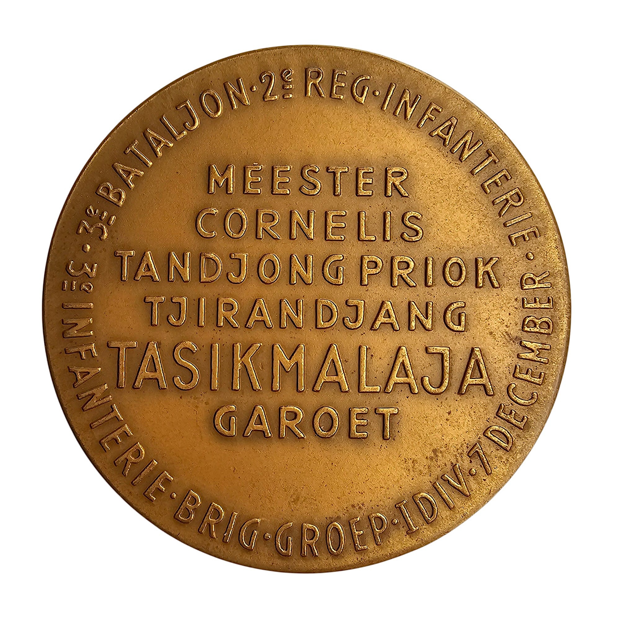 Original 1950 Dutch 7 December Division Expeditionary Force Commemorative Medal – 3-2 R.I. Dutch East Indies