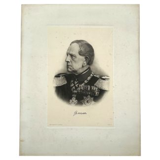 Original 19th-century German Generalfeldmarschall Helmuth von Moltke portrait by Gebr. Engelhardt & Schiller Berlin, circa 50 x 40 cm.