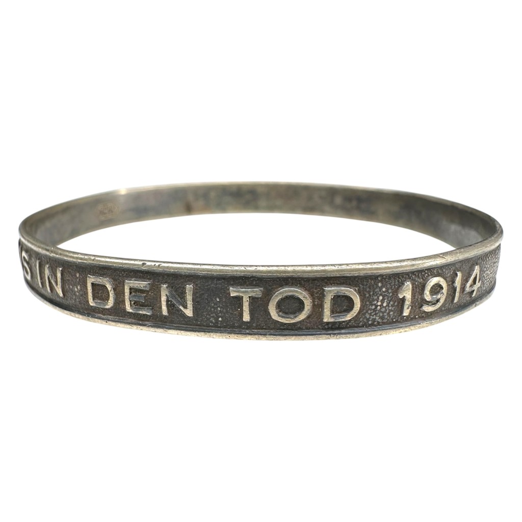 Original German Treu bis in den Tod 1914 patriotic bracelet Iron Cross oak leaves KJAG .