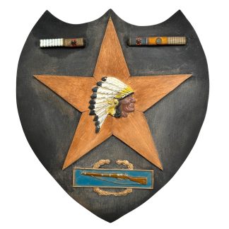 Originele Korea-oorlog plaquette G.O. Talma Hr.Ms. Van Galen met 2nd Infantry Division Indianhead, Combat Infantryman Badge en toekenningsdocumenten.