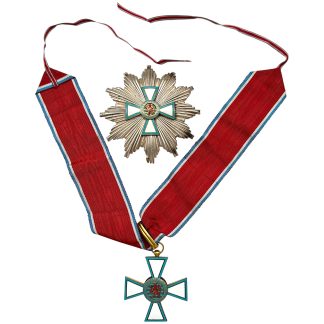Original Luxembourg Order of Merit Grand Duchy of Luxembourg Grand Cross set with sash, enamelled badge and breast star.