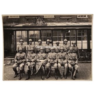 Original Pre-1940 Dutch Army 7th Infantry Regiment Officers Photo Amsterdam.