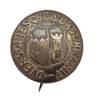 Originele Pre 1940 Overschiesche Burgerwacht speld Overschie Rotterdam Nederlandse Burgerwacht militair verzamelobject.