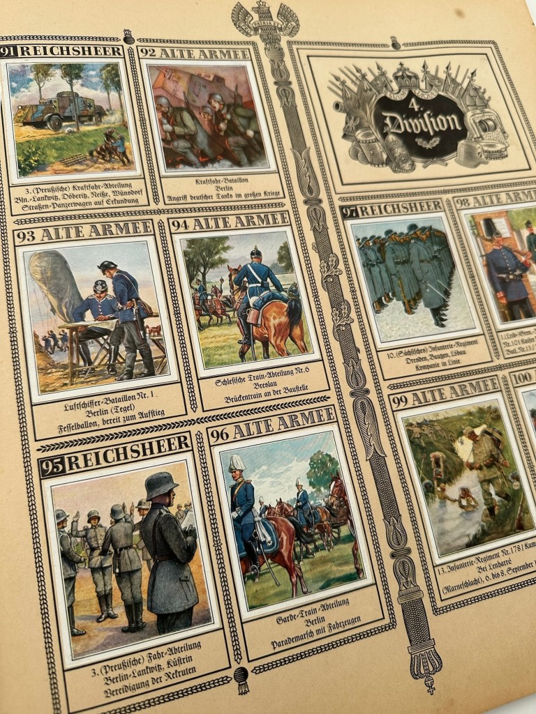 Original Pre-WWII German Das Reichsheer und seine Tradition Complete Cigarette Card Album 328 Cards