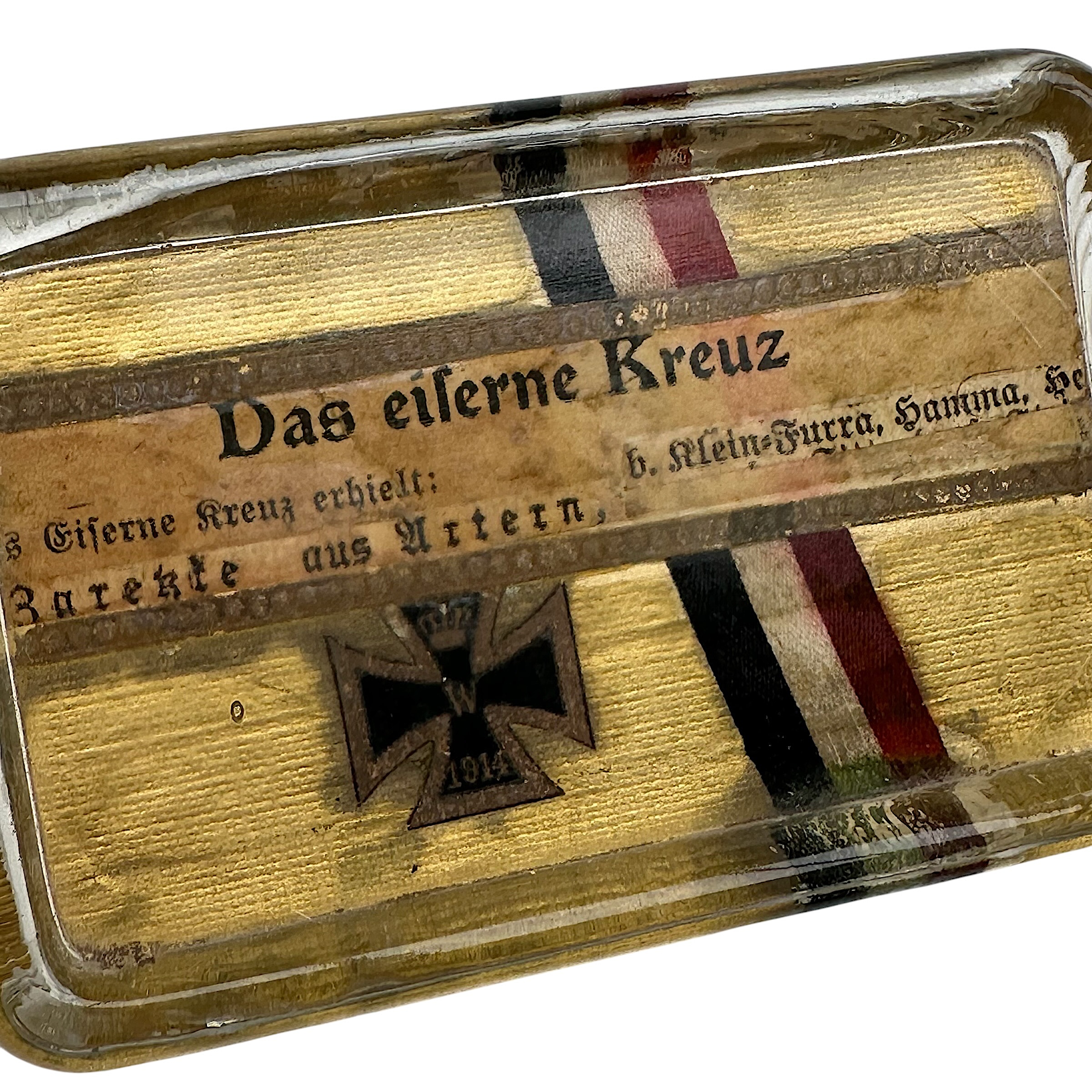 Original WW1 German Army 1914 Iron Cross Glass Paperweight – Das Eiserne Kreuz