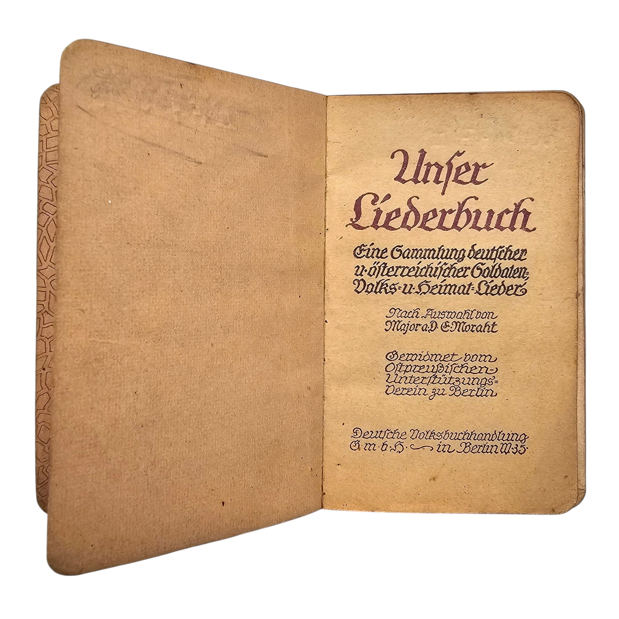 Original WW1 German Army Song Booklet 'Unser Liederbuch' 1915