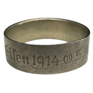 Original WW1 German 'Gold gab ich für Eisen 1914' Patriotic Iron Ring