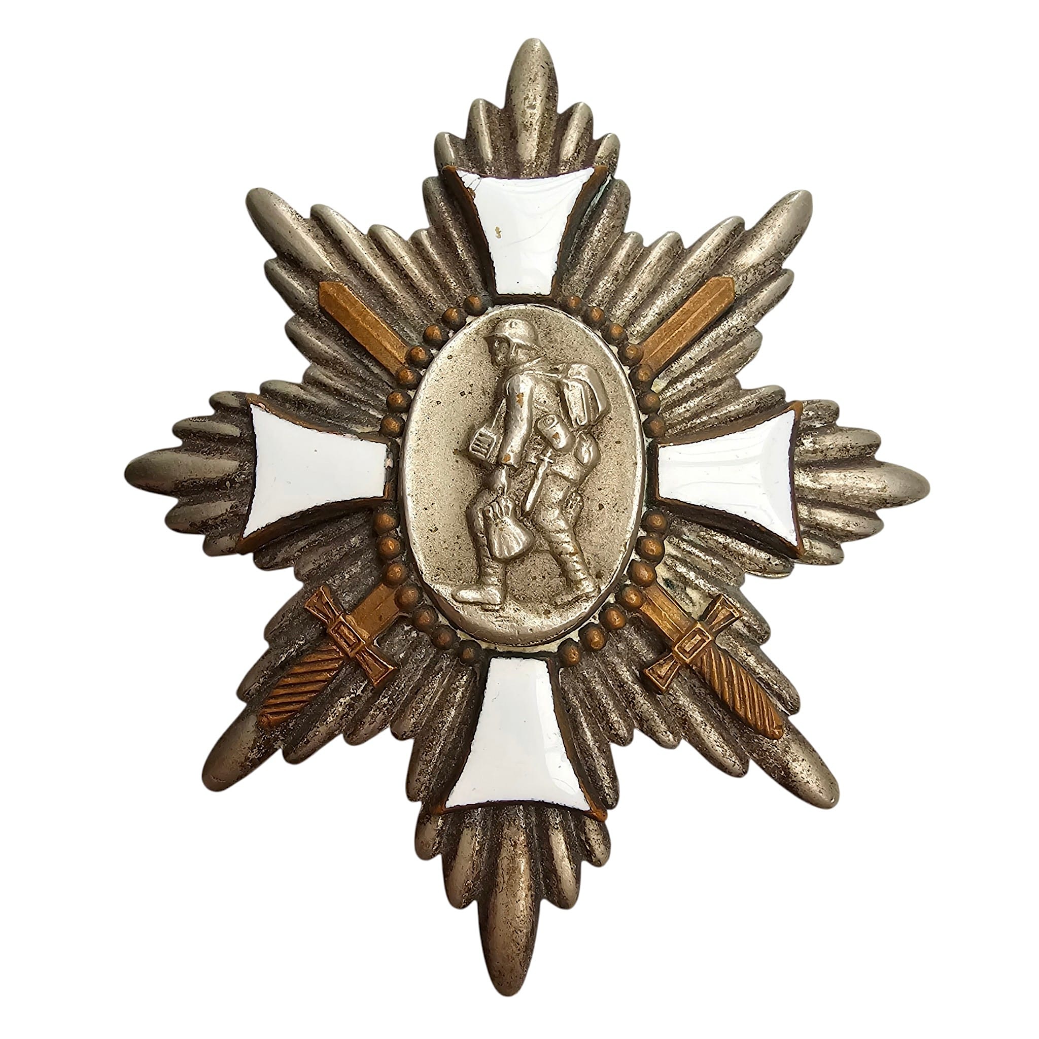Original WWI German Deutsches Feld-Ehrenzeichen Hamburg veteran's badge 1914-1918 with enamel and original pin.