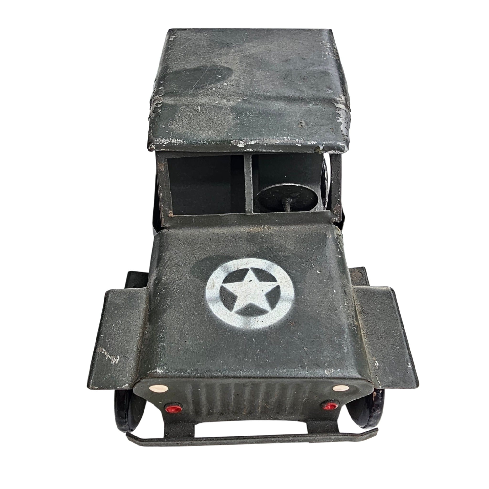 Original WWII Dutch Liberation Tinplate U.S. Willys Jeep Toy