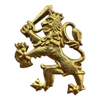 Original WWII Dutch NSB Lion visor cap insignia – Nationaal-Socialistische Beweging