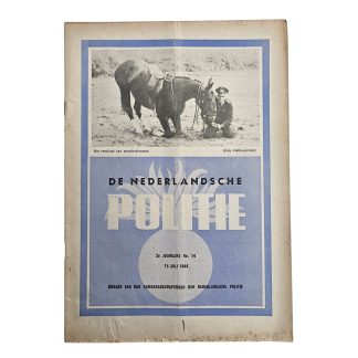 Origineel WWII Nederlands politieblad De Nederlandsche Politie 15 juli 1944 Kameraadschapsbond Nederlandse Politie Tweede Wereldoorlog.