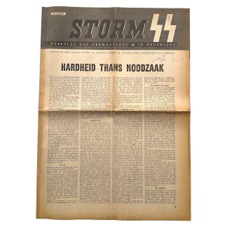 Original WWII Dutch Storm newspaper May 26 1944 Germanic SS in the Netherlands Waffen-SS propaganda occupation Amsterdam issue 8.