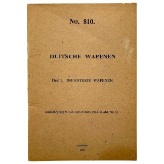 Original WWII Dutch army (London 1943) manual on German weapons