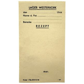 Original WWII Dutch ‘Durchgangslager’ Westerbork doctors recipe