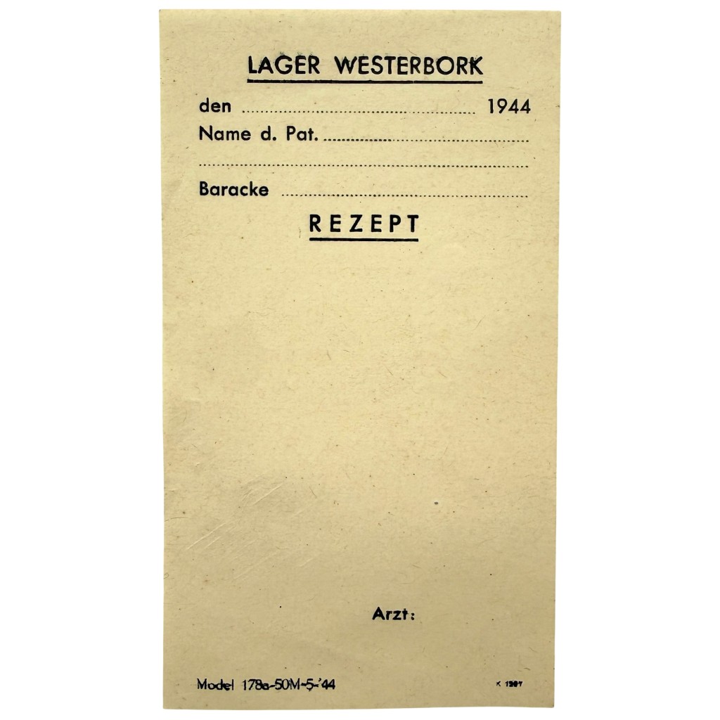 Original WWII Dutch ‘Durchgangslager’ Westerbork doctors recipe